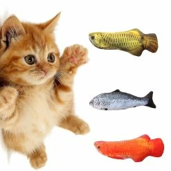 Unbranded 1pc Ificial Fish Peluch Pet Cat Puppy Dog Toys Sleeping Toy Cat Mint Catnip Toys Tooth Grinding & Training Pet Toy Supplies -Pet Soin 603487464 max