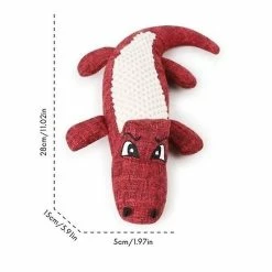 Unbranded 1pc Pet Dog Linen Peluche Crocodile Animal Toy Dog Chew Squeaky Noise Toy Cleaning Teeth Supplies -Pet Soin 603489069 max