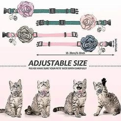 Unbranded 4 Pièces Pet Rose Cat Collier Dog Flower Nylon Collier Réglable Avec Cloche Et Perle Pet 8 Unbranded 4 Pièces Pet Rose Cat Collier Dog Flower Nylon Collier Réglable Avec Cloche Et Perle Pet -Pet Soin 604441230 max