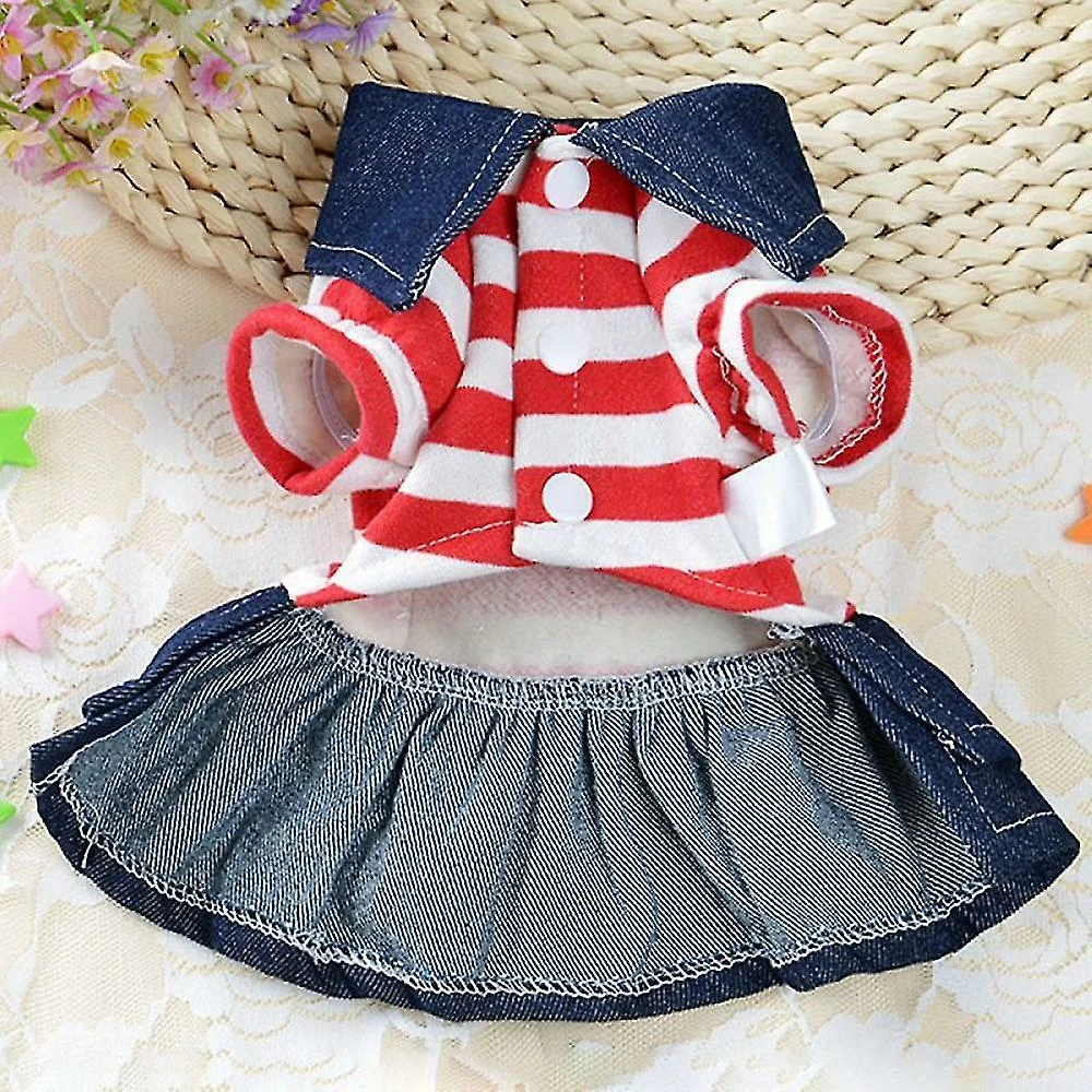 Unbranded Denim Dog Dress Striped Dog Bib Winter Autumn Cowboy Clothes For Pet Dog Re 4 Unbranded Denim Dog Dress Striped Dog Bib Winter Autumn Cowboy Clothes For Pet Dog Re – Image 4