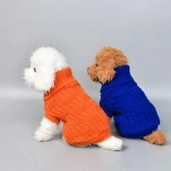 Unbranded Small Dog Solid Color Clothes Chihuahua Pet Dogs Cat Knitwear Dog Sweater P