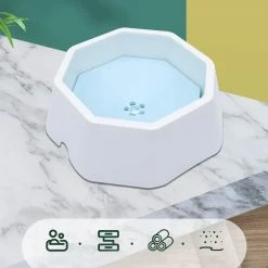 Unbranded Shxx Dog Water Bowl Slow Feeder Dog Bowl Bol D’eau Pour Chat Anti-éclaboussures Pas De Goutte à Goutte Bol Pour Chien Bol D’eau Antidérapant Pour Chien Et Chat Bol à Boire Pour Chien H922-74 -Pet Soin 610636435 max