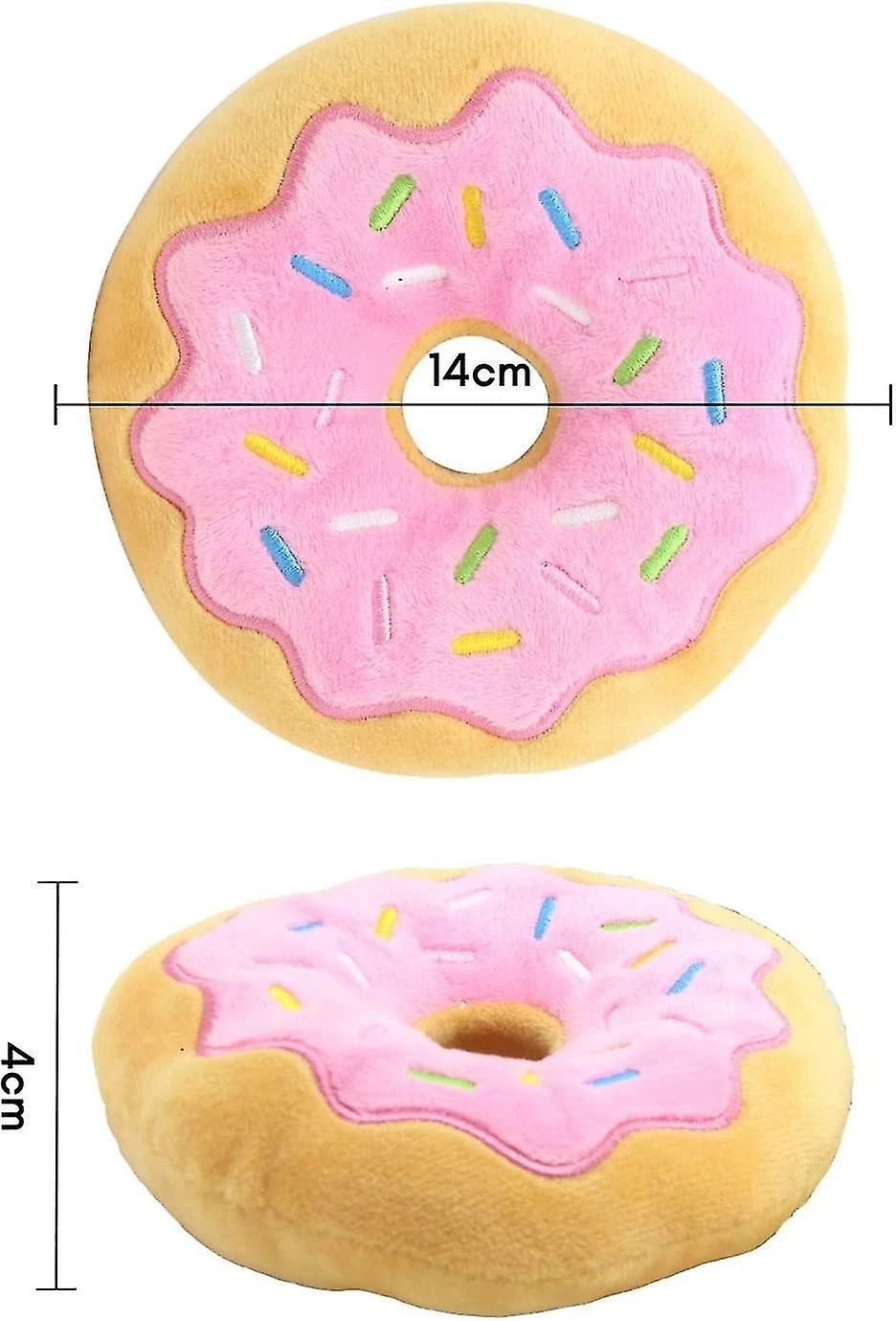 Liangnv Donut Peluche Toy Squeaky Chew Toy Dog Toy Set Pour Petit Et Moyen Puppy Dogs Pets Interact Gift 3 Liangnv Donut Peluche Toy Squeaky Chew Toy Dog Toy Set Pour Petit Et Moyen Puppy Dogs Pets Interact Gift – Image 3