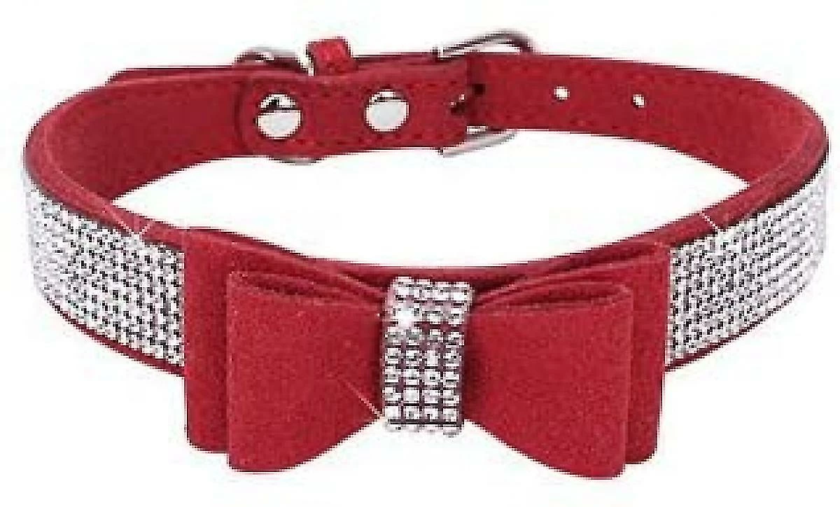 Liangnv Collier Crystal Dog Avec Nœud Papillon Strass Colliers Pour Chiots Bling Pour Petits Chiens8,6-11 Pouces (paquet De 1) Rouge 1 Liangnv Collier Crystal Dog Avec Nœud Papillon Strass Colliers Pour Chiots Bling Pour Petits Chiens8,6-11 Pouces (paquet De 1) Rouge
