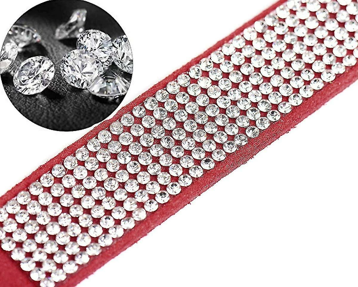 Liangnv Collier Crystal Dog Avec Nœud Papillon Strass Colliers Pour Chiots Bling Pour Petits Chiens8,6-11 Pouces (paquet De 1) Rouge 4 Liangnv Collier Crystal Dog Avec Nœud Papillon Strass Colliers Pour Chiots Bling Pour Petits Chiens8,6-11 Pouces (paquet De 1) Rouge – Image 4