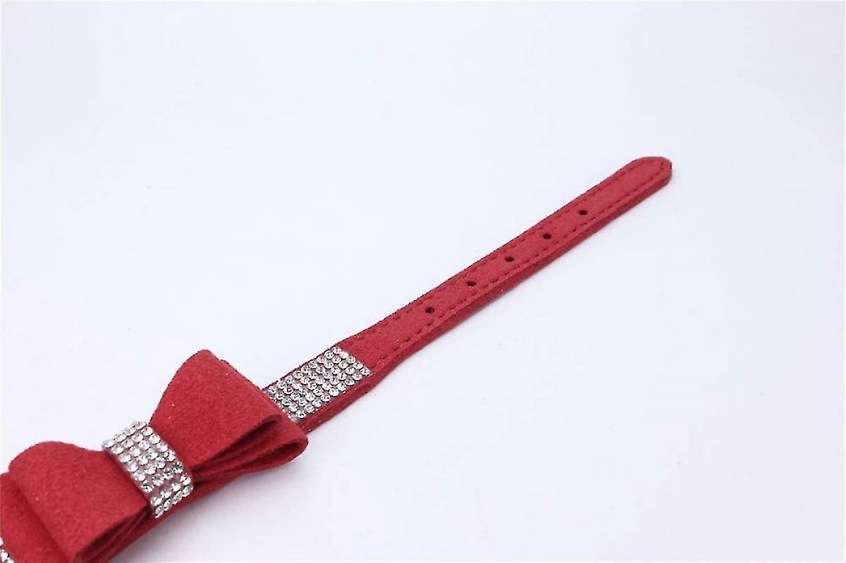 Liangnv Collier Crystal Dog Avec Nœud Papillon Strass Colliers Pour Chiots Bling Pour Petits Chiens8,6-11 Pouces (paquet De 1) Rouge 5 Liangnv Collier Crystal Dog Avec Nœud Papillon Strass Colliers Pour Chiots Bling Pour Petits Chiens8,6-11 Pouces (paquet De 1) Rouge – Image 5