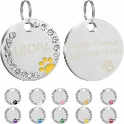 Heytea 2 Pièces De Plaques D’identité Avec Gravure. Adresse Tag Dog Tag Dog Tag Cadeau Personnalisé D’identification D’animal De Compagnie