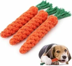 Heytea Puppy Chew Toy,Dog Toy,dog Chew Toy,Carotte Rope,3 Pièces,Cadeau De Corde Tressée