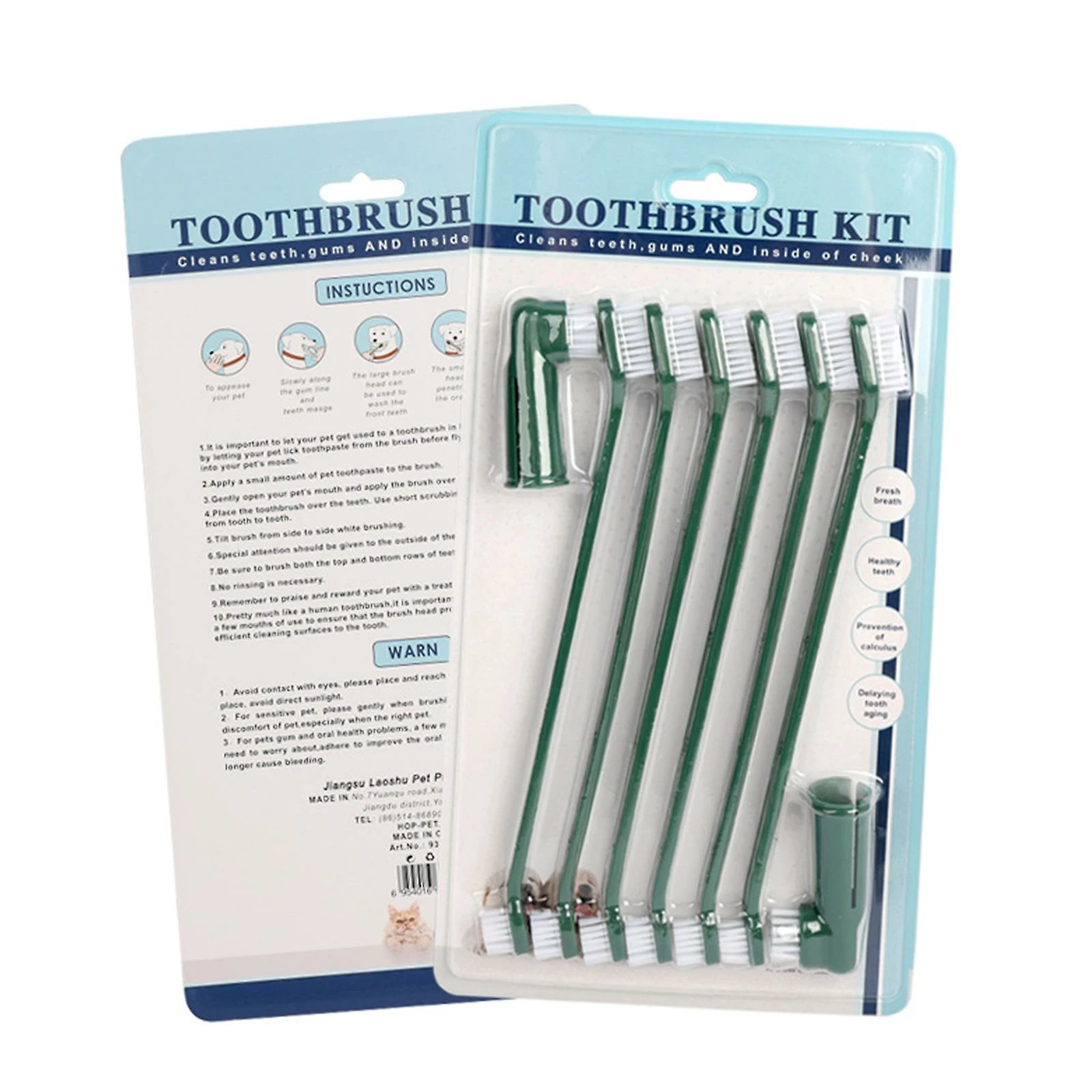 Unbranded 8pcs Pet Double Pour La Tête Et Le Doigt Brosse à Dents Dog Pour Chat Puppy Teeth Care Cleani 3 Unbranded 8pcs Pet Double Pour La Tête Et Le Doigt Brosse à Dents Dog Pour Chat Puppy Teeth Care Cleani – Image 3