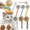 Tiny-witch Pet Dog Cat Brush Toilettage Slicker Self Cleaning Slicker Brush Massage Peigne à Cheveux