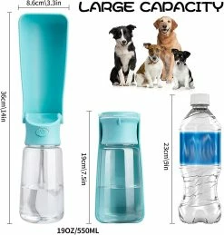 Unbranded Bouteille D’eau étanche Pour Chien à Refoulement 550ml Dog Cat Travel Water Bowl Outdoor Gift -Pet Soin 625030080 max