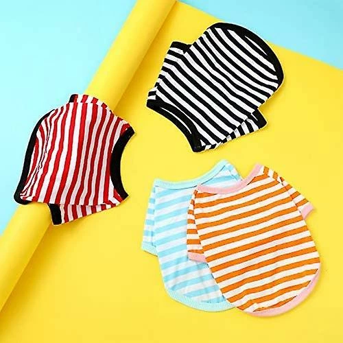 Giveuphesit 4 Pièces Chemise De Chien Petit Chien Rayé T Shirt Pet Apparel Puppy Sweatshirt Dog Vêtements Pour Chiens De Petite à Moyenne Taille 4 Giveuphesit 4 Pièces Chemise De Chien Petit Chien Rayé T Shirt Pet Apparel Puppy Sweatshirt Dog Vêtements Pour Chiens De Petite à Moyenne Taille – Image 4