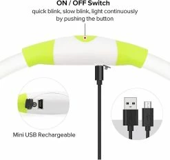 Jscxcf Green 50cm Led Dog Collar Lit Dog Collar Rechargeable Waterproof Pet Collar Peut être Coupé à Light Dog Collar Pet -Pet Soin 631226490 max