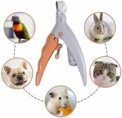 Wabjtam Professional Pet Nail Clipper Scissors, Pet Dog Cat Nail Toe Claw Clippers Scissor, Led Light Nail Trimmer For Animals Pet(1pcs,grey And Brown -Pet Soin 631560914 max