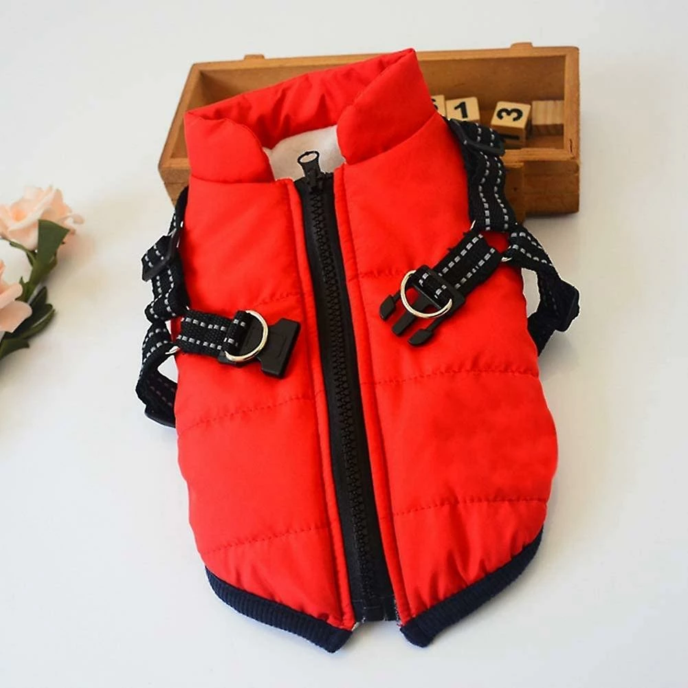 Wonderful Wow Red Dog Jacket Winter Vest Jackets Dog Coat Dog Sweater Pet Skiing Costume Sans Manches Coton Rembourré Gilet Rembourré Avec Sangle De Poitrine 2 Wonderful Wow Red Dog Jacket Winter Vest Jackets Dog Coat Dog Sweater Pet Skiing Costume Sans Manches Coton Rembourré Gilet Rembourré Avec Sangle De Poitrine – Image 2