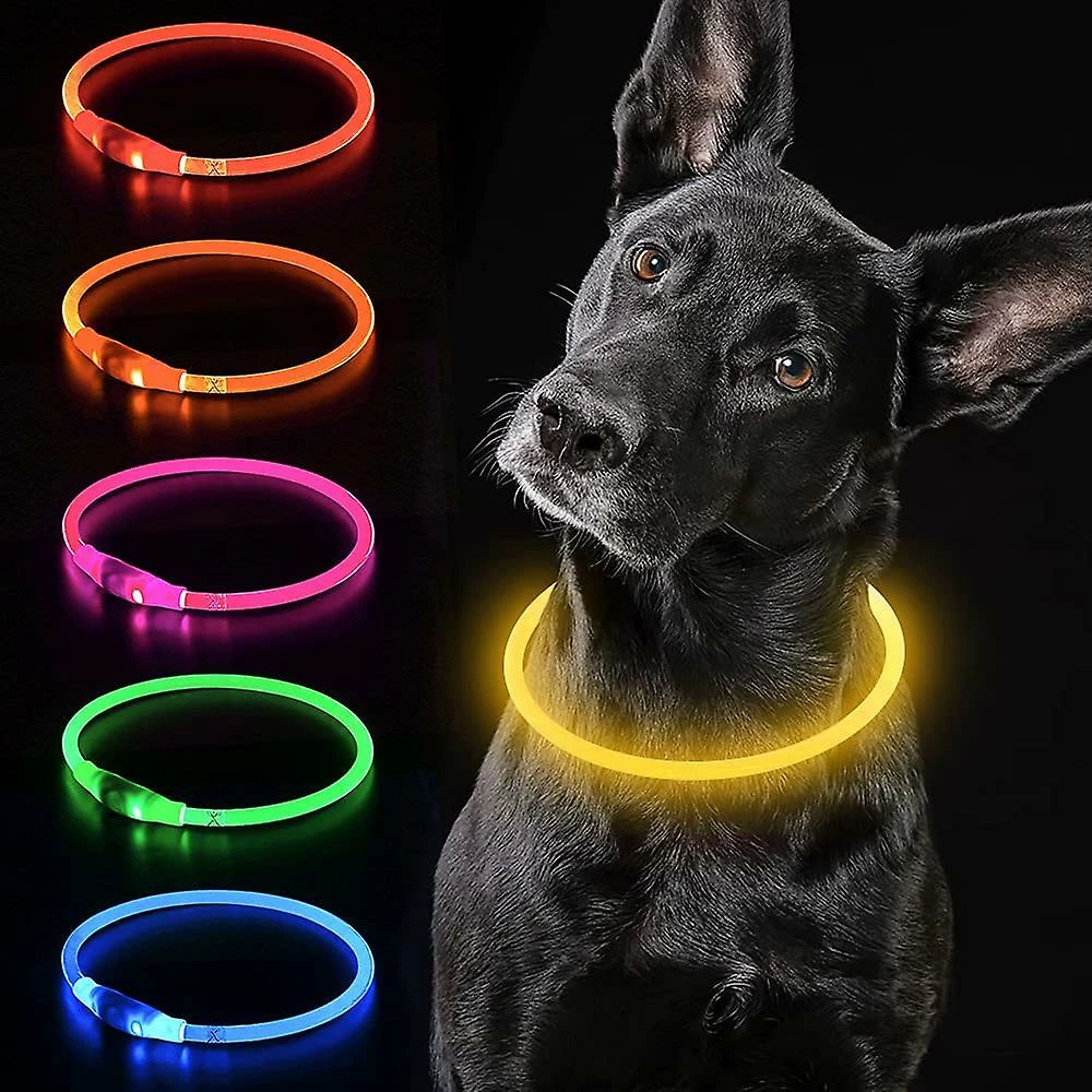 Wonderful Wow Jaune 70cm Led Dog Collar Lit Dog Collar Rechargeable Waterproof Pet Collar Peut être Coupé à Light Dog Collar Pet 1 Wonderful Wow Jaune 70cm Led Dog Collar Lit Dog Collar Rechargeable Waterproof Pet Collar Peut être Coupé à Light Dog Collar Pet