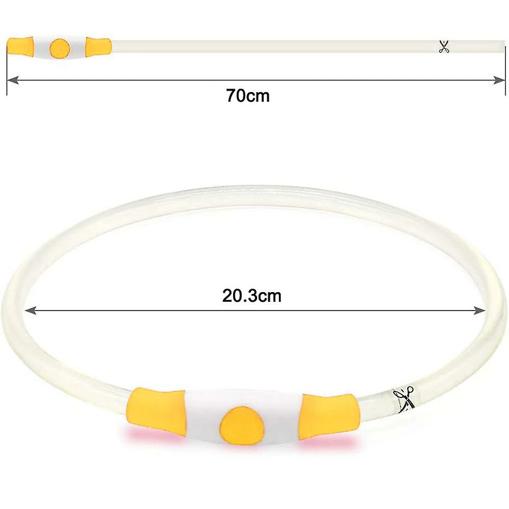 Wonderful Wow Jaune 70cm Led Dog Collar Lit Dog Collar Rechargeable Waterproof Pet Collar Peut être Coupé à Light Dog Collar Pet 2 Wonderful Wow Jaune 70cm Led Dog Collar Lit Dog Collar Rechargeable Waterproof Pet Collar Peut être Coupé à Light Dog Collar Pet – Image 2