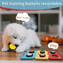 Unbrand Le Chien Avec Et Autocollants Utilise Six Jeux De Boutons De Couleur, Dog Training Buzzer, Enregistre Et Joue Vos Propres Informations, Et Enseigne à Votre Chien Le Son -Pet Soin 639654743 max