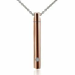 Unbranded Cylindre Pet Cremation Urns Collier Acier Inoxydable Cat Dog Ash Memorial Container Holder