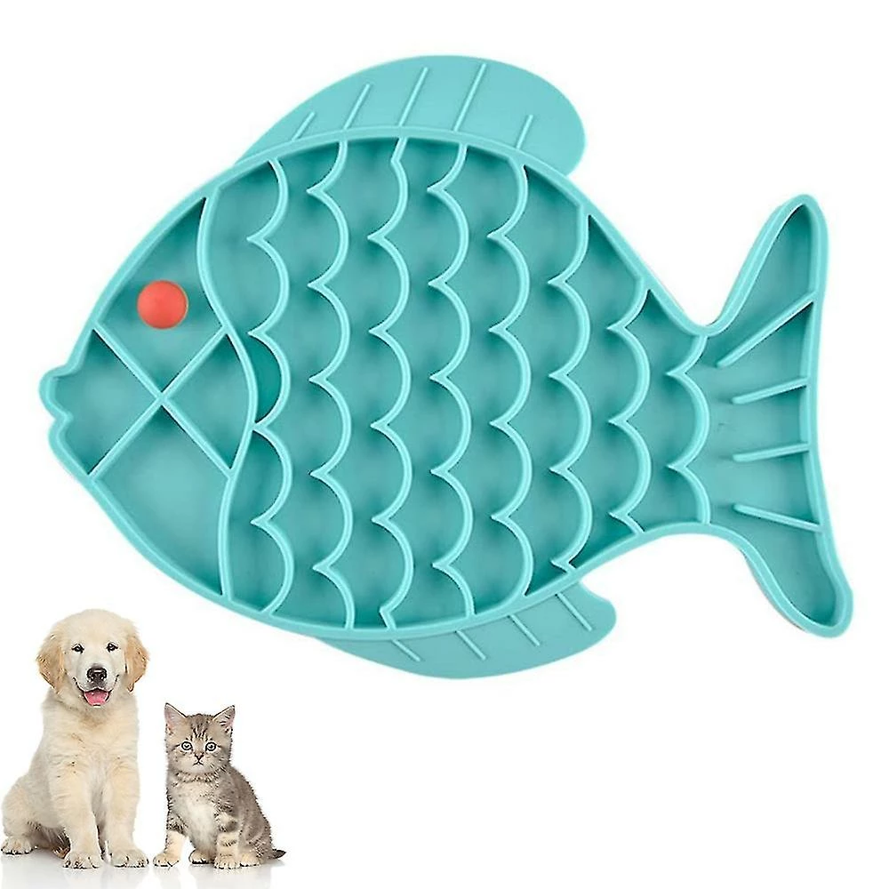 Unbranded Pet Slow Feeder Dog Lick Mat Alternative Amusante à Slow Feeder Dog Bowls, Snuffle Mat & Dog Bowls Fish-shaped Slow Food Bowl Colour Blue 1 Unbranded Pet Slow Feeder Dog Lick Mat Alternative Amusante à Slow Feeder Dog Bowls, Snuffle Mat & Dog Bowls Fish-shaped Slow Food Bowl Colour Blue