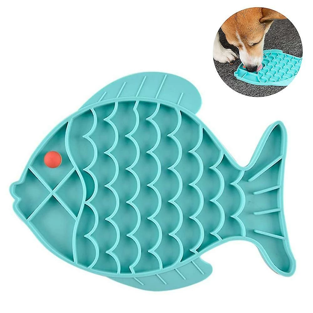 Unbranded Pet Slow Feeder Dog Lick Mat Alternative Amusante à Slow Feeder Dog Bowls, Snuffle Mat & Dog Bowls Fish-shaped Slow Food Bowl Colour Blue 2 Unbranded Pet Slow Feeder Dog Lick Mat Alternative Amusante à Slow Feeder Dog Bowls, Snuffle Mat & Dog Bowls Fish-shaped Slow Food Bowl Colour Blue – Image 2
