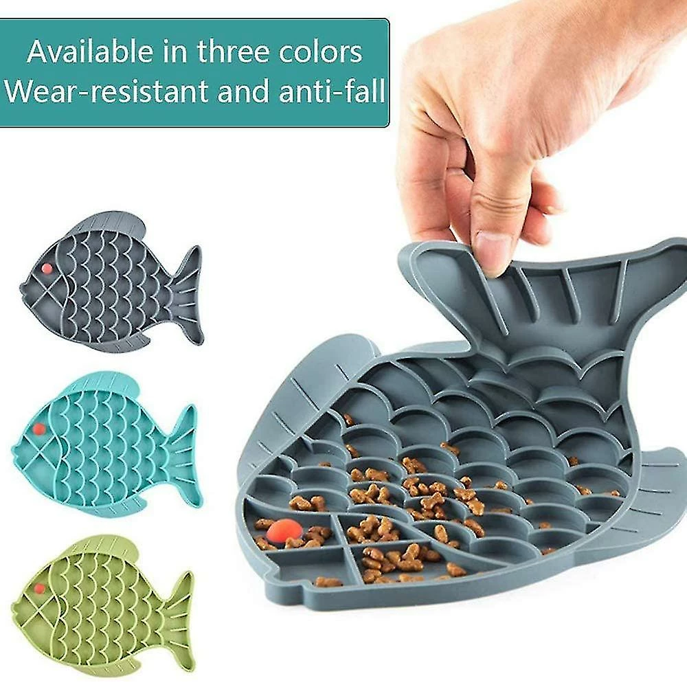 Unbranded Pet Slow Feeder Dog Lick Mat Alternative Amusante à Slow Feeder Dog Bowls, Snuffle Mat & Dog Bowls Fish-shaped Slow Food Bowl Colour Blue 3 Unbranded Pet Slow Feeder Dog Lick Mat Alternative Amusante à Slow Feeder Dog Bowls, Snuffle Mat & Dog Bowls Fish-shaped Slow Food Bowl Colour Blue – Image 3
