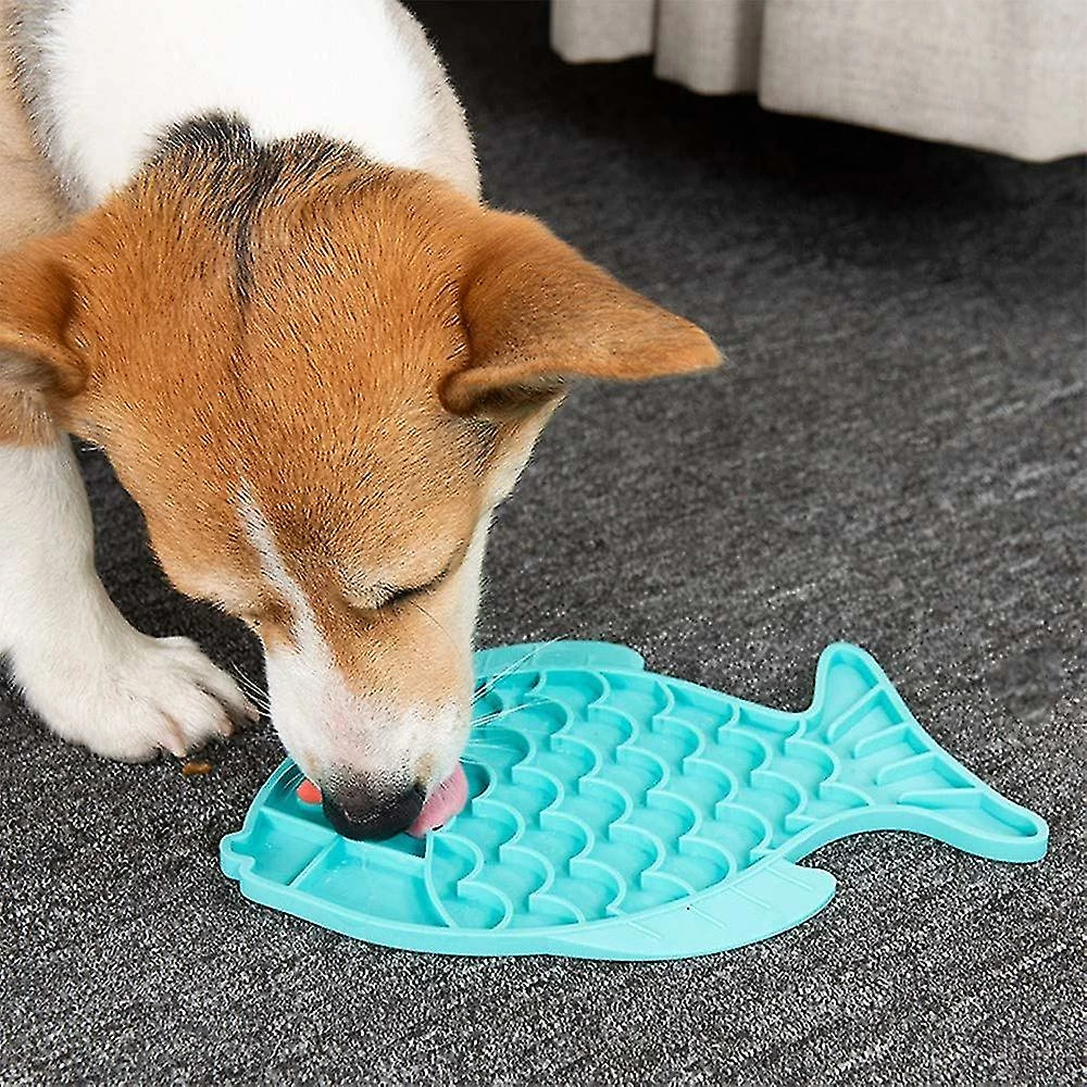 Unbranded Pet Slow Feeder Dog Lick Mat Alternative Amusante à Slow Feeder Dog Bowls, Snuffle Mat & Dog Bowls Fish-shaped Slow Food Bowl Colour Blue 4 Unbranded Pet Slow Feeder Dog Lick Mat Alternative Amusante à Slow Feeder Dog Bowls, Snuffle Mat & Dog Bowls Fish-shaped Slow Food Bowl Colour Blue – Image 4