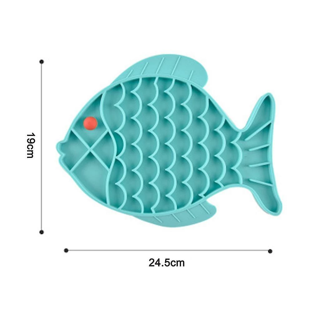 Unbranded Pet Slow Feeder Dog Lick Mat Alternative Amusante à Slow Feeder Dog Bowls, Snuffle Mat & Dog Bowls Fish-shaped Slow Food Bowl Colour Blue 5 Unbranded Pet Slow Feeder Dog Lick Mat Alternative Amusante à Slow Feeder Dog Bowls, Snuffle Mat & Dog Bowls Fish-shaped Slow Food Bowl Colour Blue – Image 5