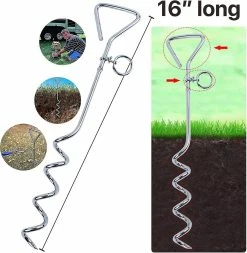 Unbranded Chrome Dog Stake - Accessoire Robuste - Pour Chiens -Pet Soin 642784057 max