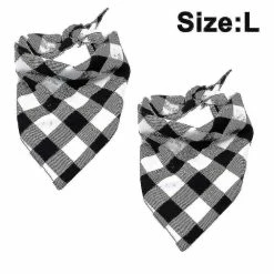 Unbranded 2 Pcs Dog Bandana Noël Classique Plaid Pet Bandana Foulard -Pet Soin 643778526 max