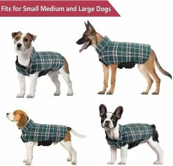 Dxn Imperméable Coupe-vent Réversible De Style Britannique Plaid Dog Vest Manteau D’hiver Chaud -Pet Soin 646573351 max
