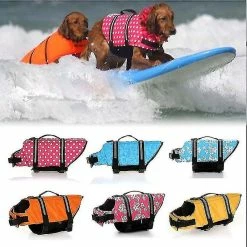 Dxn Dog Life Vest Summer Printed Pet Life Jacket Dog Safety Clothes Dogs Swimwear Pets Safety Swimming Suit Ns2