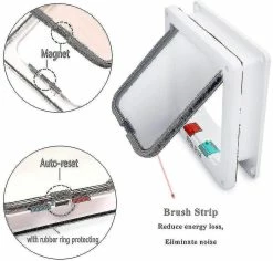 Dxn Cat Porte Chien Porte Ouverture Accès Gratuit Porte Animaux De Compagnie Cat Chenil Cat Flap Dog Flap 4 Voies Fermeture Magnétique -Pet Soin 646613983 max