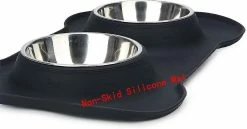 Unbranded Pet Dog Bowls 2 Bol Pour Chien En Acier Inoxydable Sans Déversement Tapis De Silicone Antidérapant Bols D’alimentation Pour Nourrir Les Chiots De Grands Chiens Chats, Noir 7 Unbranded Pet Dog Bowls 2 Bol Pour Chien En Acier Inoxydable Sans Déversement Tapis De Silicone Antidérapant Bols D’alimentation Pour Nourrir Les Chiots De Grands Chiens Chats, Noir -Pet Soin 647288372 max