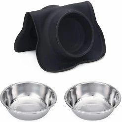 Unbranded Pet Dog Bowls 2 Bol Pour Chien En Acier Inoxydable Sans Déversement Tapis De Silicone Antidérapant Bols D’alimentation Pour Nourrir Les Chiots De Grands Chiens Chats, Noir 9 Unbranded Pet Dog Bowls 2 Bol Pour Chien En Acier Inoxydable Sans Déversement Tapis De Silicone Antidérapant Bols D’alimentation Pour Nourrir Les Chiots De Grands Chiens Chats, Noir -Pet Soin 647288376 max