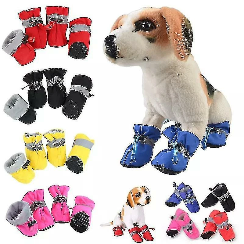 Unbranded 4pcs / Set Imperméable à L’eau Hiver Pet Dog Chaussures Anti-glissement Pluie Bottes De Neige Chaussures Épais Chaud Pour Petits Chats Chiots Chiens Chaussettes Booties 1 Unbranded 4pcs / Set Imperméable à L’eau Hiver Pet Dog Chaussures Anti-glissement Pluie Bottes De Neige Chaussures Épais Chaud Pour Petits Chats Chiots Chiens Chaussettes Booties