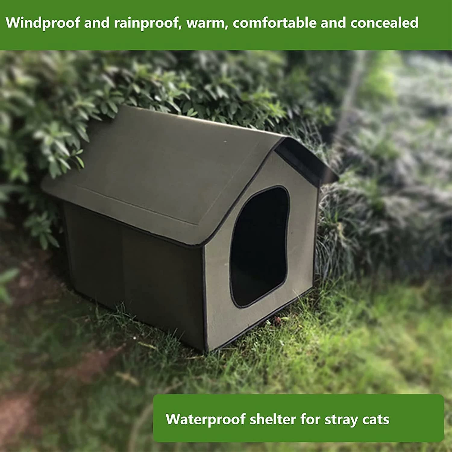 Unbranded Imperméable à L’eau Pet Outdoor Cat, Dog House Cat House Villa Tente Pliable Pet Shelter 5 Unbranded Imperméable à L’eau Pet Outdoor Cat, Dog House Cat House Villa Tente Pliable Pet Shelter – Image 5