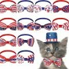 Scout 12 Pièces Pet Dog Neckties Réglable Patriotic Dog Pet Neckties Flag Cat Tie For Dogs Puppy