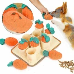 Sl Chang Tapis De Snuffle Pour Chiots Avec 8 Carottes Squeaky Peluche Dog Treat Toys -Pet Soin 655390106 max