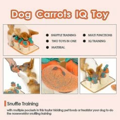 Sl Chang Tapis De Snuffle Pour Chiots Avec 8 Carottes Squeaky Peluche Dog Treat Toys -Pet Soin 655390276 max