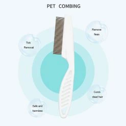 Unbranded 2 Pcs Pet Animal Care Protect Flea Comb Pour Cat Dog Pet Stainless Steel Comfort Flea Hair Comb Cat Chip Comb Pet Dog Cat Brush -Pet Soin 656320009 max