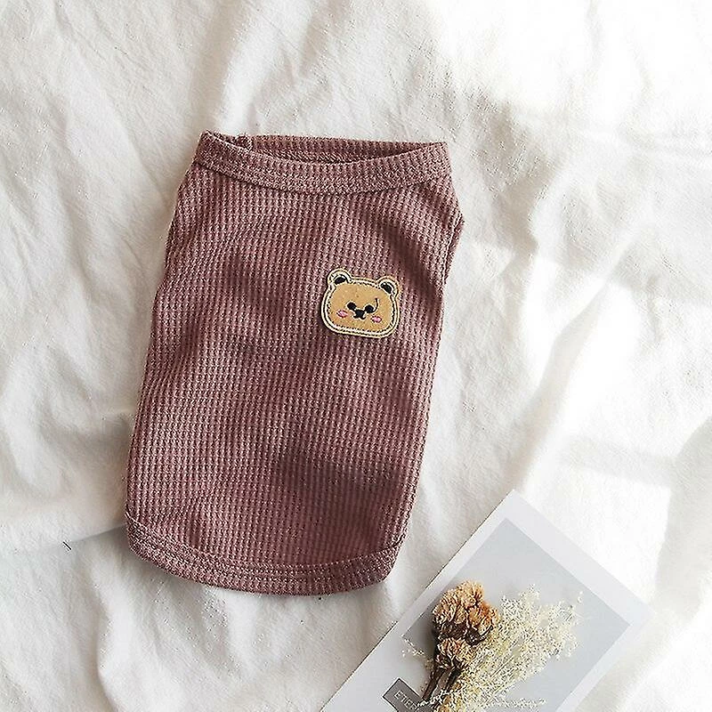 Jccc S;violet Ours Vest Pet Dog Vêtements Cat T-shirt Solide Vêtements Chiens Mince Petit Mode Chihuahua Été Respirant Fille Carlin Pet Vest York 1 Jccc S;violet Ours Vest Pet Dog Vêtements Cat T-shirt Solide Vêtements Chiens Mince Petit Mode Chihuahua Été Respirant Fille Carlin Pet Vest York