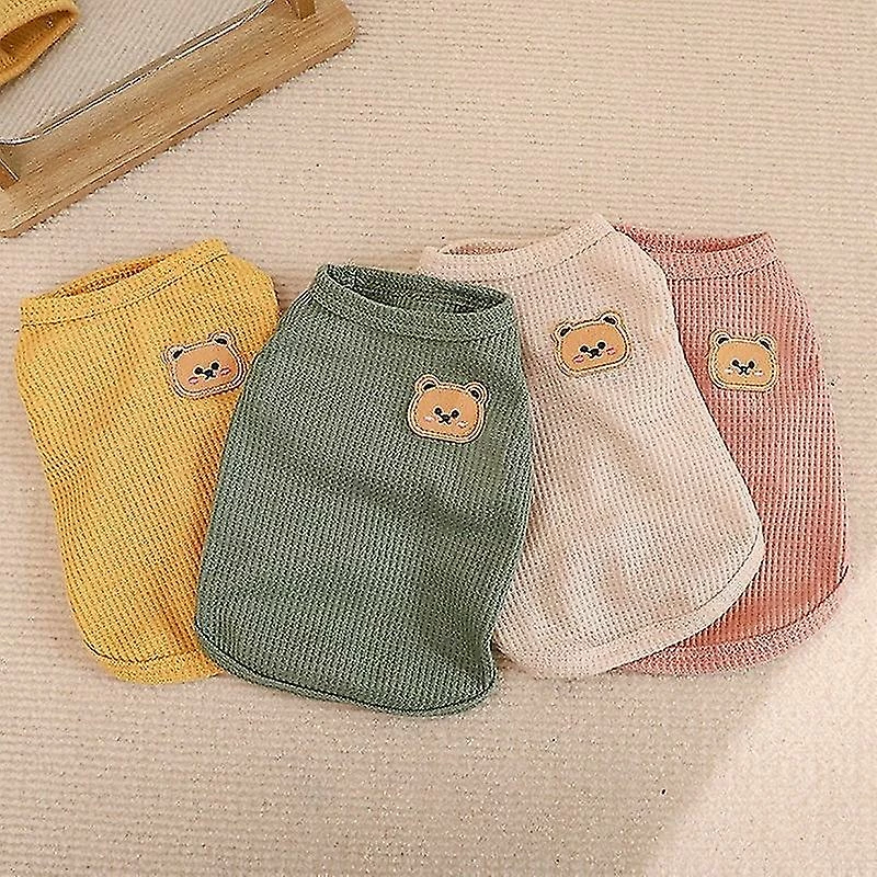 Jccc S;violet Ours Vest Pet Dog Vêtements Cat T-shirt Solide Vêtements Chiens Mince Petit Mode Chihuahua Été Respirant Fille Carlin Pet Vest York 2 Jccc S;violet Ours Vest Pet Dog Vêtements Cat T-shirt Solide Vêtements Chiens Mince Petit Mode Chihuahua Été Respirant Fille Carlin Pet Vest York – Image 2