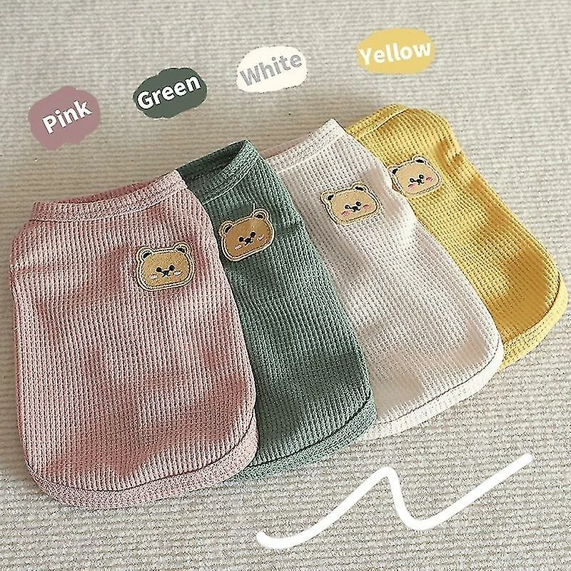 Jccc S;violet Ours Vest Pet Dog Vêtements Cat T-shirt Solide Vêtements Chiens Mince Petit Mode Chihuahua Été Respirant Fille Carlin Pet Vest York 3 Jccc S;violet Ours Vest Pet Dog Vêtements Cat T-shirt Solide Vêtements Chiens Mince Petit Mode Chihuahua Été Respirant Fille Carlin Pet Vest York – Image 3