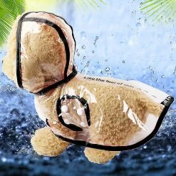 Jccc Pet Jacket Dog Transparent Imperméable Manteau Imperméable Adjuastable Pour Petits Moyens Grands Chiens à Capuche Coupe-vent Design Maison
