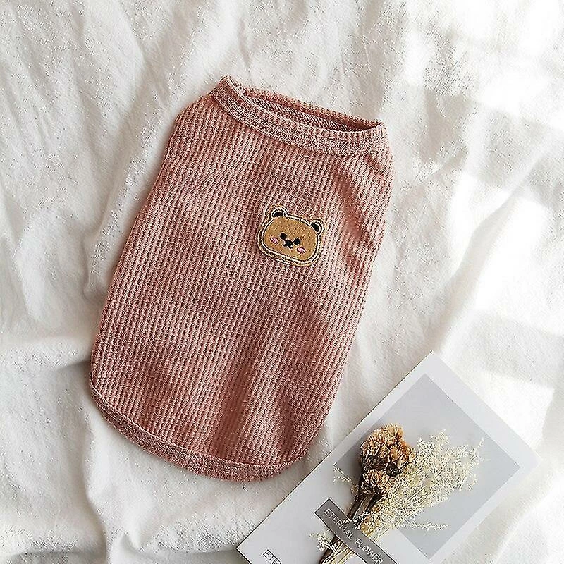 Jccc L;rose Bear Vest Pet Dog Vêtements Cat T-shirt Solid Vêtements Chiens Mince Petit Mode Chihuahua Eté Respirant Fille Carlin Pet Vest York 1 Jccc L;rose Bear Vest Pet Dog Vêtements Cat T-shirt Solid Vêtements Chiens Mince Petit Mode Chihuahua Eté Respirant Fille Carlin Pet Vest York