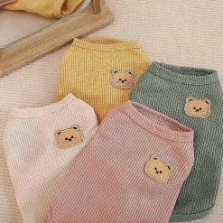 Jccc Xl;yollow Bear Vest Pet Dog Vêtements Cat T-shirt Solid Vêtements Chiens Mince Petit Mode Chihuahua Été Respirant Fille Carlin Pet Vest York -Pet Soin 659143116 max