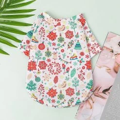 Jccc Style De Noël Pet Dog Clothing Puppy Printed Vest Short Sleeve T-shirt Pour Petits Chiens Moyens Chihuahua Yorkshire Pet Costume -Pet Soin 659145905 max