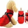 Jccc I;rouge Winter Dog Coats Imperméable à L’eau Chaud Avec Trou De Harnais, Puppy Jacket Gilet Vêtements De Costume Compatible Avec L’hiver Compatible Avec Les Petits Chiens
