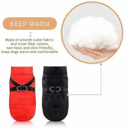 Jccc I;rouge Winter Dog Coats Imperméable à L’eau Chaud Avec Trou De Harnais, Puppy Jacket Gilet Vêtements De Costume Compatible Avec L’hiver Compatible Avec Les Petits Chiens -Pet Soin 659157170 max